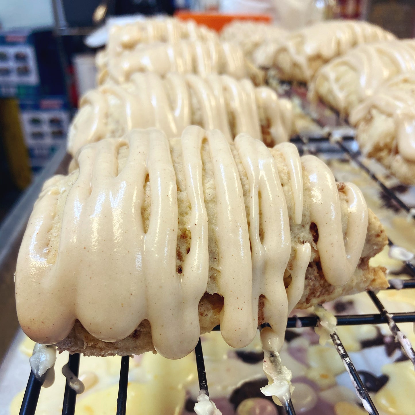 4 Cinnamon Roll Scones